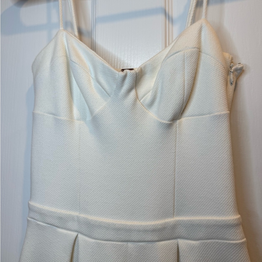 Free People Ivory/White Wide Leg Bustier Jumpsuit Size XS - Picture 4 of 9